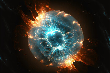Collapsing Neutron Star. Created by Generative AI