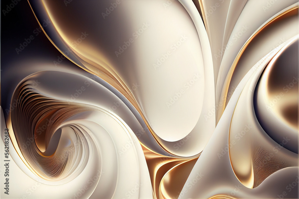 Poster wonderful abstract luxury design background. trendy white gradient shapes. liquid curve shape in mot