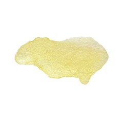 Stain yellow blob blot a watercolor illustration