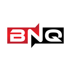 BNQ Monogram Initial Letters Logo Design