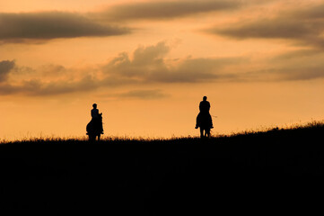 Fototapeta premium Romantic horseback ride