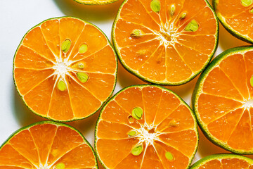 macro orange background,Orange slices on yellow background,Orange - Fruit,Orange Color,Slice of Food,Pattern,Backgrounds,Abstract,