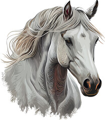 horse head illustration