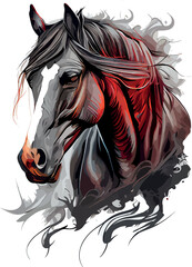 horse head illustration