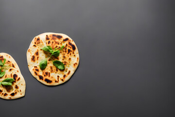 Illustration of flatbread, generative ai
