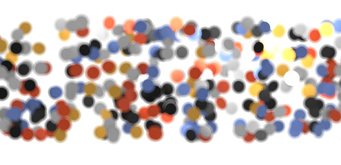  Colorful confetti on white background  - in 3d png