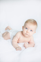 baby girl 6 month 7 month blonde girl