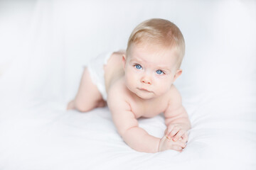 baby girl 6 month 7 month blonde girl