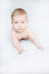 baby girl 6 month 7 month blonde girl