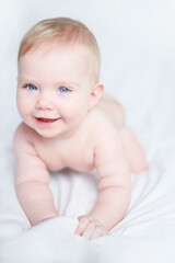 baby girl 6 month 7 month blonde girl