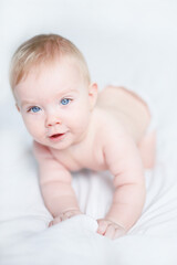 baby girl 6 month 7 month blonde girl