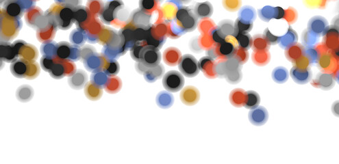 Sunburst and colorful confetti background frame illustration