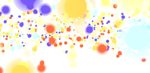 Sunburst and colorful confetti background frame illustration