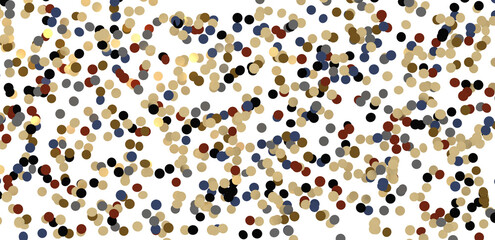 Sunburst and colorful confetti background frame illustration - in 3d png