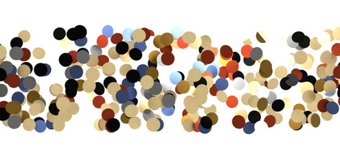  Colorful confetti on white background