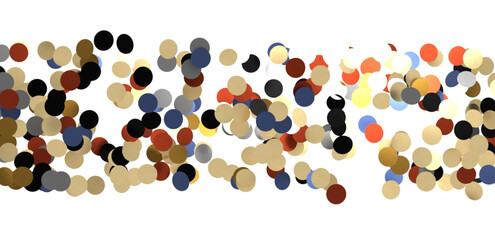  Colorful confetti on white background