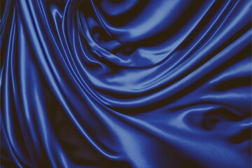 Blue luxury silk background, Crumpled blue satin texture background or elegant wallpaper design, background, Generative AI
