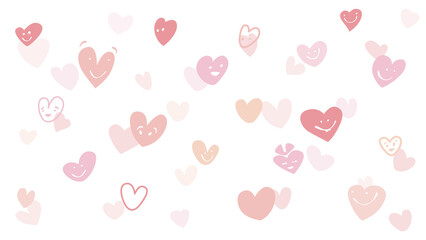 valentine's day phone wallpaper with pink smiling hearts