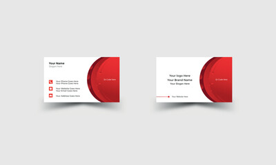 Fototapeta premium double sided modern professional business card design corporate simple vector file print layout