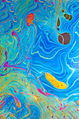 Fototapeta na wymiar Abstrct colorful creation on a soap bubble