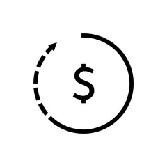 Reinvestment icon with dollar sign