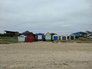 Obraz na płótnie Canvas Brighton Beach. Praia de Melbourn. Austrália