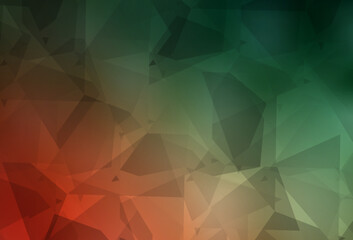 Light Green, Red vector texture with abstract poly forms.