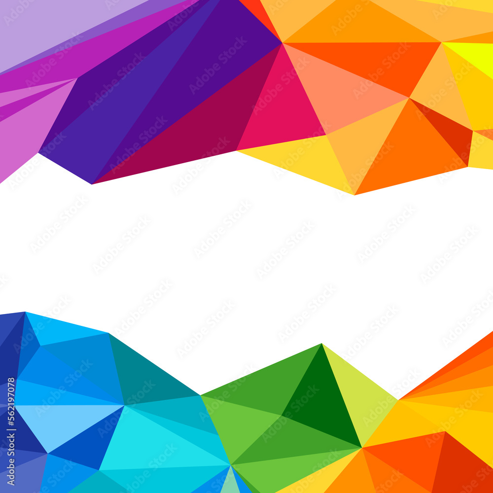 Poster abstract triangle geometric wave stripes border on a white background. polygonal pattern for your de