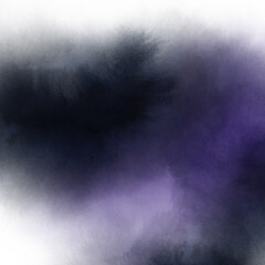 Beautiful abstract background. Versatile artistic image for creative design projects: posters, banners, cards, magazines, covers, prints, flyers, wallpapers. Dark violet ink on white paper.