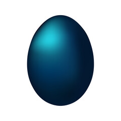 Dark blue chicken egg for easter Realistic and volumetric egg