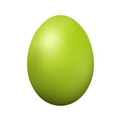 Green chicken egg for easter Realistic and volumetric egg