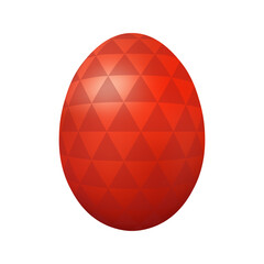 Red chicken egg for easter Realistic and volumetric egg