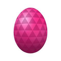 Pink chicken egg for easter Realistic and volumetric egg