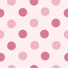 vector pink polka dots seamless pattern
