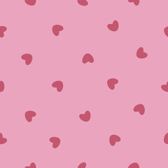 holiday vector red hearts seamless pattern