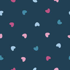 holiday vector hearts seamless pattern