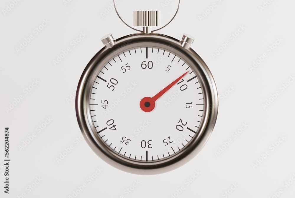 Poster stopwatch isolated on white background. the concept of time passing, doing something on time. countd