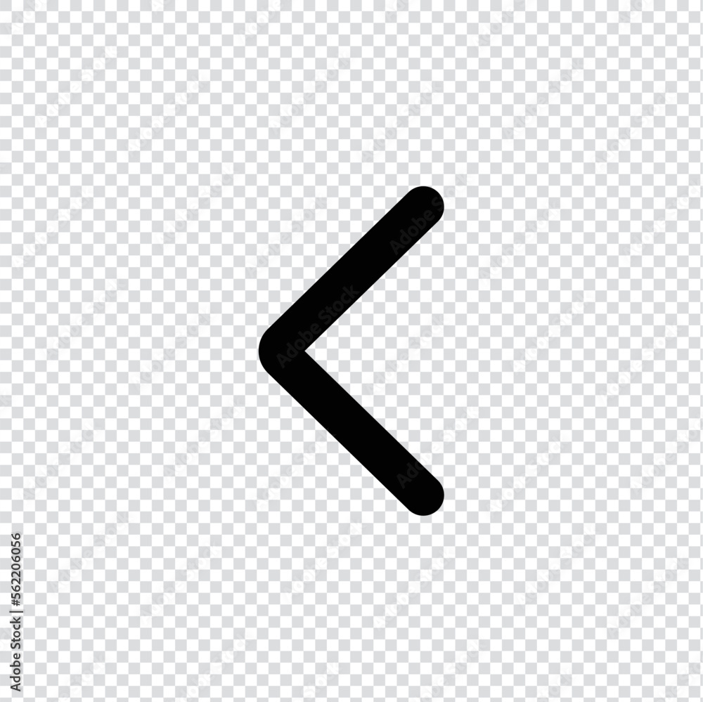 Aufkleber left arrow outline icon in transparent background, basic app and web ui bold line icon, eps10