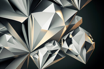 composición de conjunto de diamantes brillantes, generative ai.