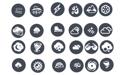  Natural Disaster Icons vector design 