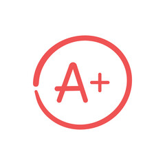 Grading system isolated on background. Vector illustration