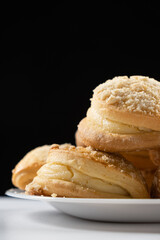 Sochnik cake with cottage cheese - pastry made from dough with cottage cheese filling, a dish of national russian cuisine.