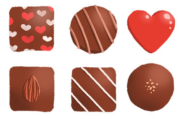 手描きのチョコレートのイラスト