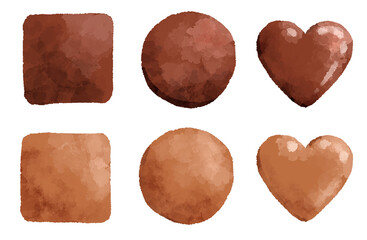 手描き水彩風のチョコレートのイラスト