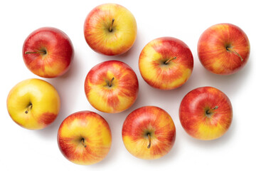 ripe apples closeup isolated on white background