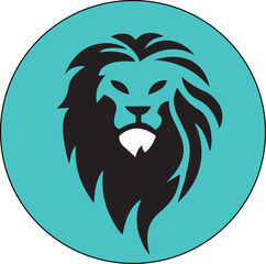 lion head logo silhouette illustration