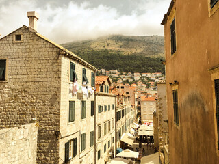 Views over the city of Dubrovnik Croatia in a european summer in game of thrones territory.