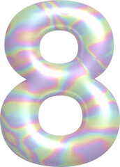 3D Holographic number 8