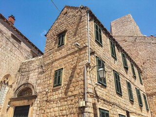 Fototapeta na wymiar Views over the city of Dubrovnik Croatia in a european summer in game of thrones territory.