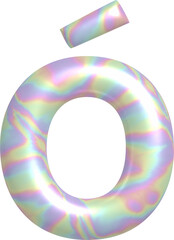 3D Holographic letter Ó